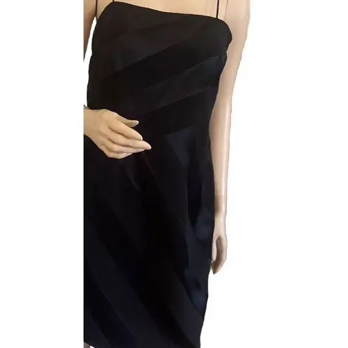 David Meister Womens Spaghetti Strap Sheath Cocktail Formal Dress Black Size 8