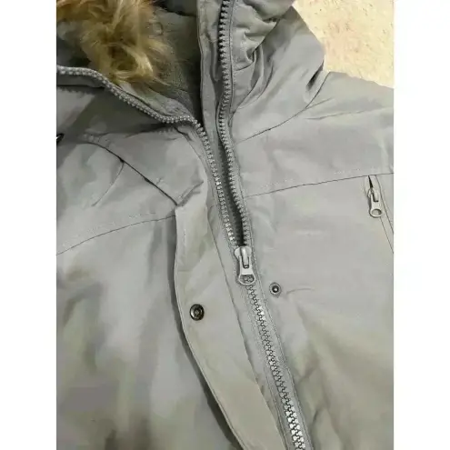 Woman Within WOMEN WITHIN Gray 3M Hooded Thinsulate Insulation Parka Coat with faux fur | 4x