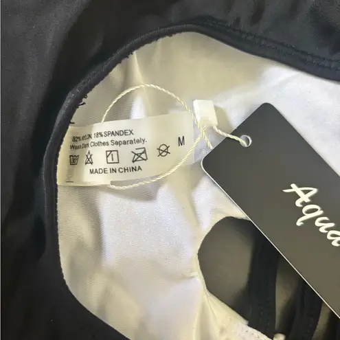 NWT Stylish Black and White women One Piece sexy Swimsuit Size M