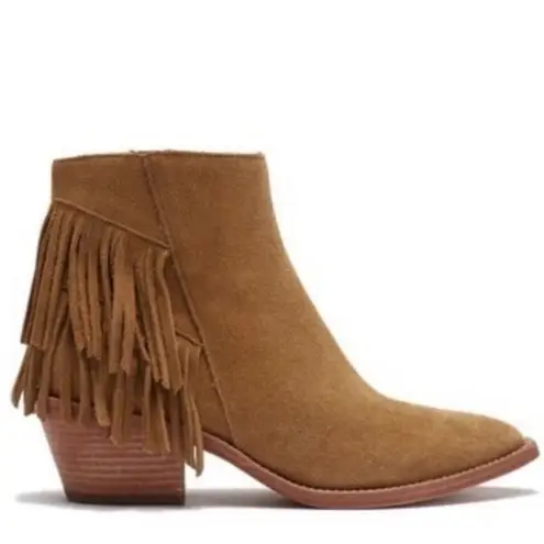 All Saints Salerno Fringe Boots Mustard 37