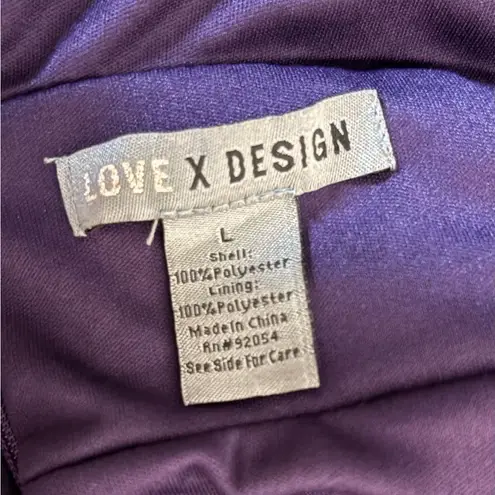 Love by Design NWOT Iris Plunge Neck Long Sleeve Maxi Dress size Large