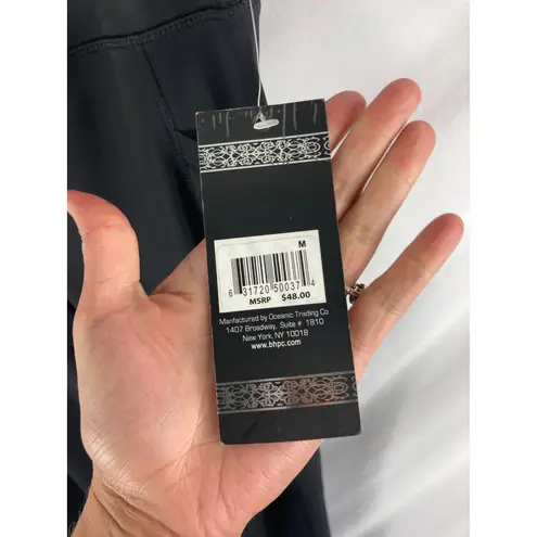 Beverly Hills Polo Club NWT Black Pocket Leggings Size Medium 22"