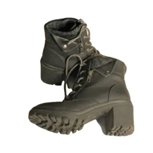 Jellypop Y2K Grunge Platform Lace-Up Black Booties Explorer 7M