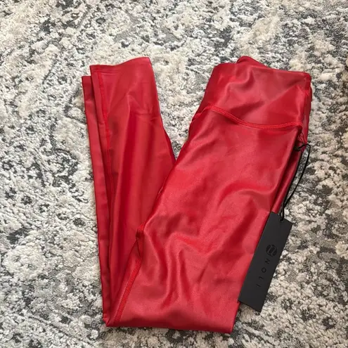 Noli Cherry Liquid Red Shiny Leggings