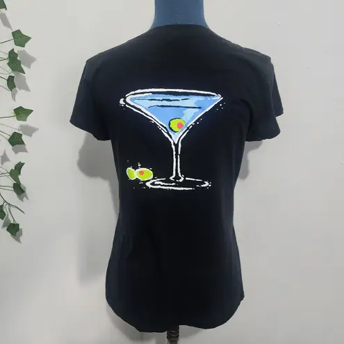 I Like It Dirty Martini Scoop Neck T Shirt Blue Size XL