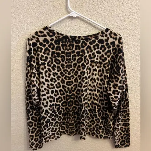 Orange Kiss Animal Print Sweater Shirt Size M