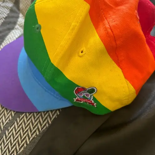 PRIDE Vibrant Rainbow Baseball Hat with Embroidered Logo