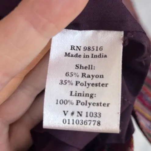 Coldwater Creek Asian Flair Embossed Maximalist Multicolor Jacket Plus Size 1X