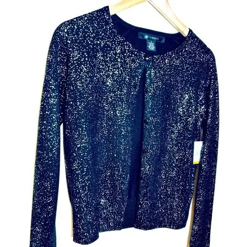 NEW Black and Silver Sparkly Cárdigan size Small