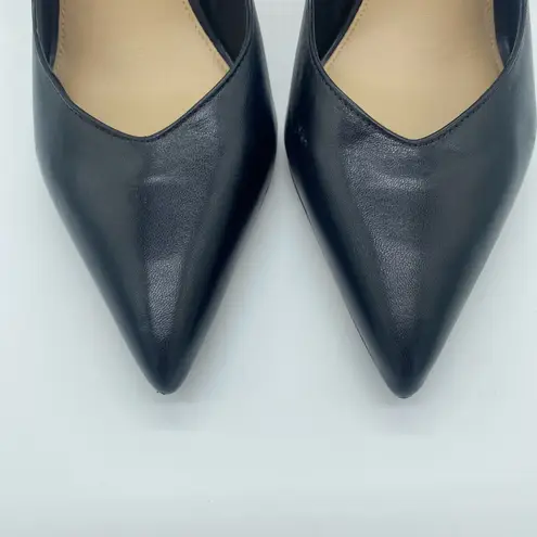 Veronica Beard Lisa Black Leather Pointed Toe Pumps Heels Women's size 10