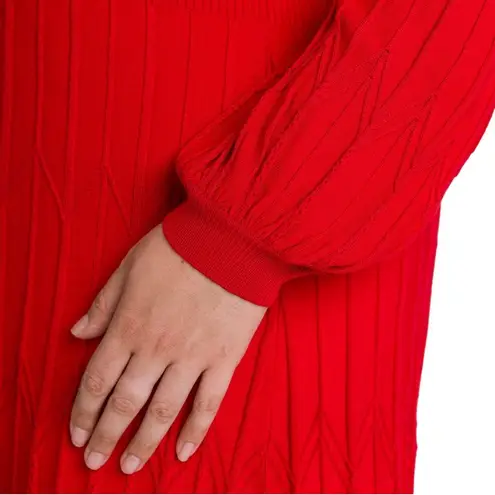 Draper James RSVP Red Sweater Midi Dress
