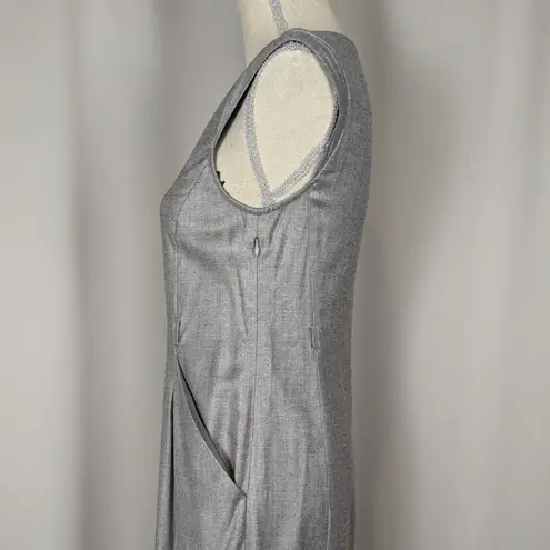 Theory  Sleeveless Wool Blend Sheath Dress Gray Size 4