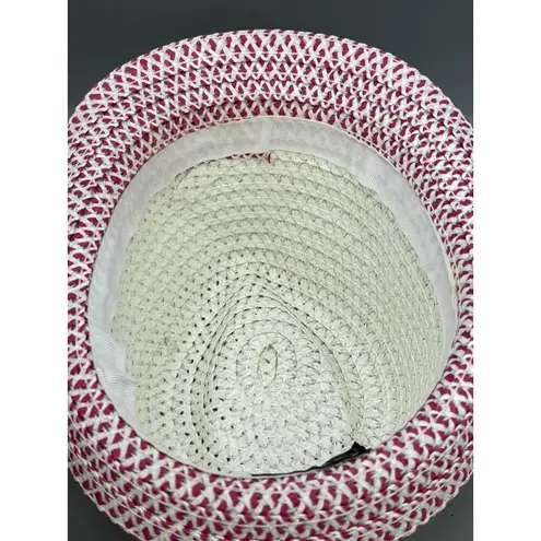 Jacobson Hat Company Havana Fedora Panama White Pink Wide Brim Outdoor 22"