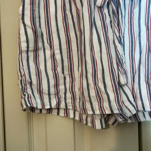 Thread Story Striped Paper Bag Waist Shorts M Size M