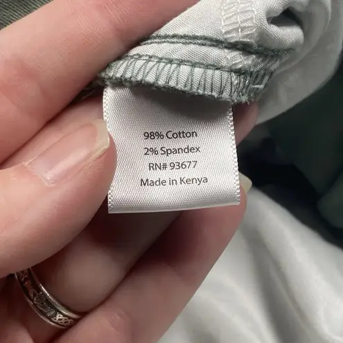 st. john's bay  Pants Womens Size 14P Girlfriend Chino Classic Stretch Green NWOT