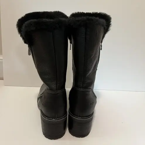 Pacific&Co Bos &  Match Faux Fur Lined Black Leather Calf Boot Size 39