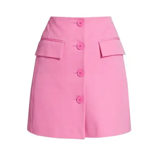 Derek Lam 10 Crosby Belamy Button-Front Mini Skirt Pink NWT Size 8
