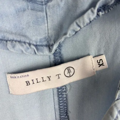Billy T Women's XS Everyday Overalls Light Blue Lyocell Jumper Adjustable Strap