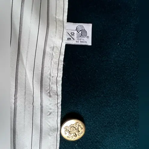 Vintage Black Velvet & Dark Green Long Wool Dressy Overcoat Holiday