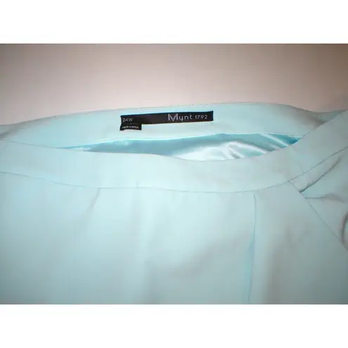 New Mynt 1792 High End Plus Womens 24W 24 W Mint Green Skirt Office Light Ruffle