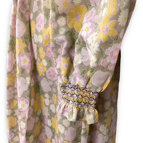 Marcel Fenez by Roland Klein Authentic Vintage 1970s Prairie Maxi Hostess Dress Purple