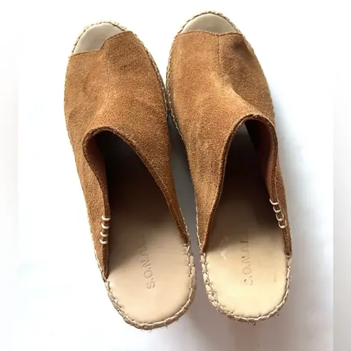 SONALI Tan Suede Peep