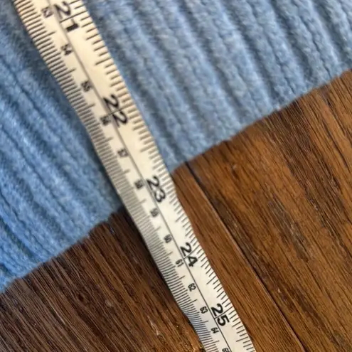 L.L. Bean super soft waffle knit crewneck sweater blue MPetite Size M