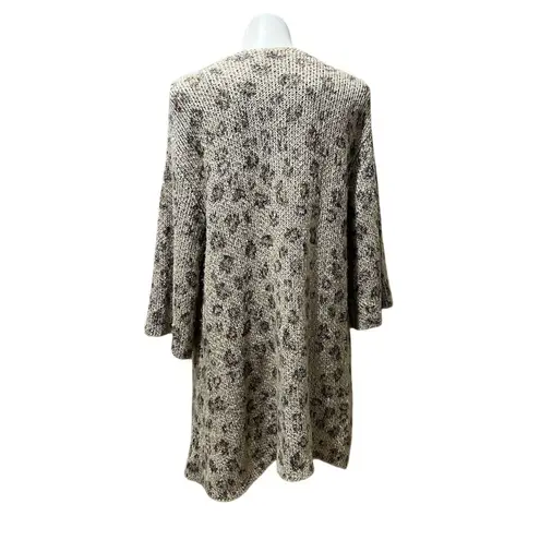 Cupcakes & Cashmere Leopard Print Open Front Cardigan Sweater S