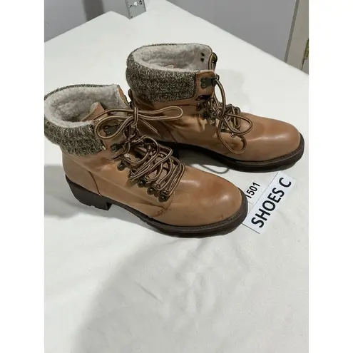 MIA Womans  Maylynn Brown Lace Up Sherpa Lined Combat Boots Size 8 1/2 - Image 2