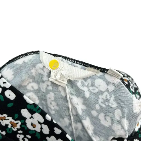 Boden USA Boden Mini Skirt Jersey Floral Pull-on Black White Size US 8R