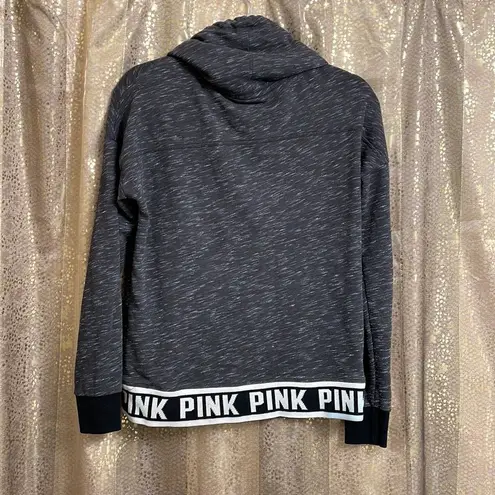 PINK - Victoria's Secret  cowl neck black/gray sweatshirt, size XS