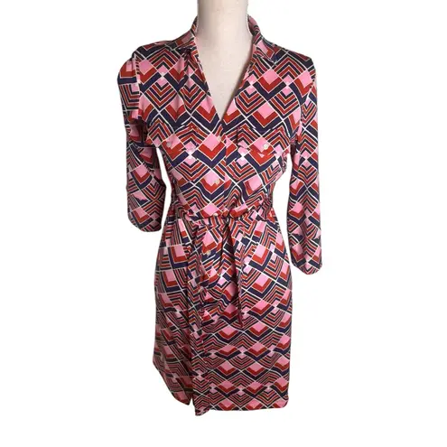 J. McLaughlin Brynn Dress in Mini Diamond Line S