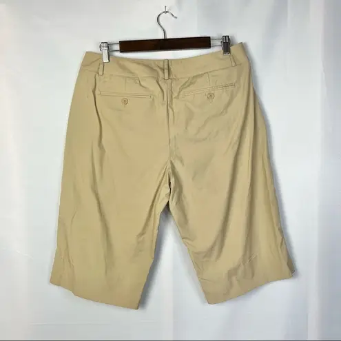 New York & Co. Stretch Khaki Bermuda Shorts 12