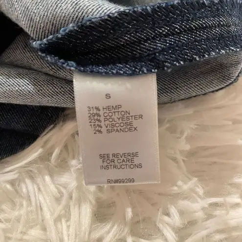 Evereve Alexa Jean Cotton Blazer in Blue Small