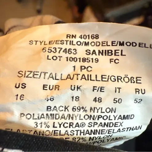 MiracleSuit Warp Speed Sanibel Size 16 One Piece Swimsuit, Black/White (6537463)