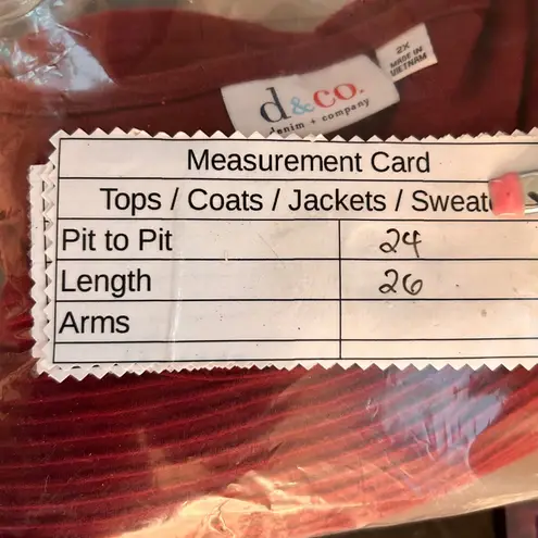 Denim And Co Womans Shirt Size 2x Maroon Comfy Fall Theme Layering Red Size XXL