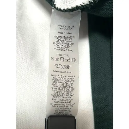 Tory Burch Sport Womens Green White Track Pants Athletic Zip Leg Streetwear S