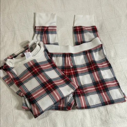 Stars Above Red and Blue Plaid Pajama Set NWOT