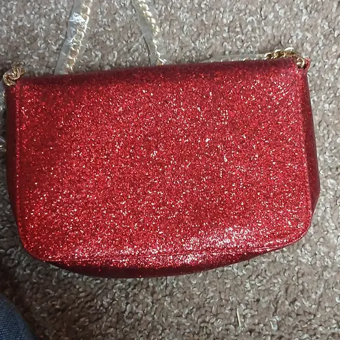 Jimmy Choo perfumes red sparkling mini crossbody bag