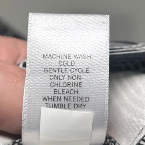 Banana Republic Factory Black White Print Miniskirt 10 Circles Cotton Blend