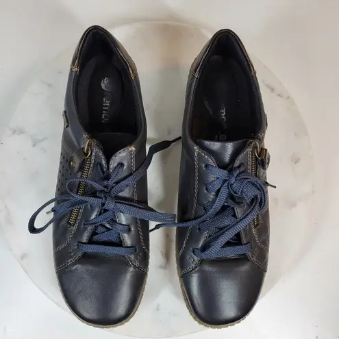 Rieker Remonte Tex Womens Shoes US 10.5 EU 41 Blue Leather Comfort Sneakers Walk