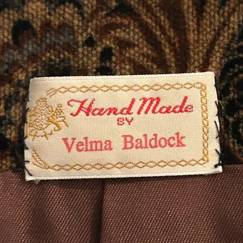 Handmade Paisley Blazer Brown Black Size XL