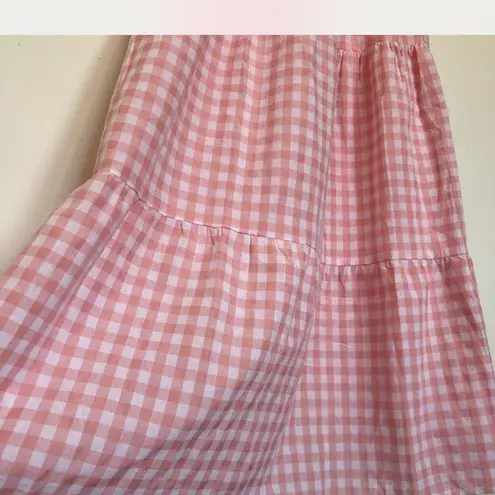Gingham Pink Maxi Dress Size M