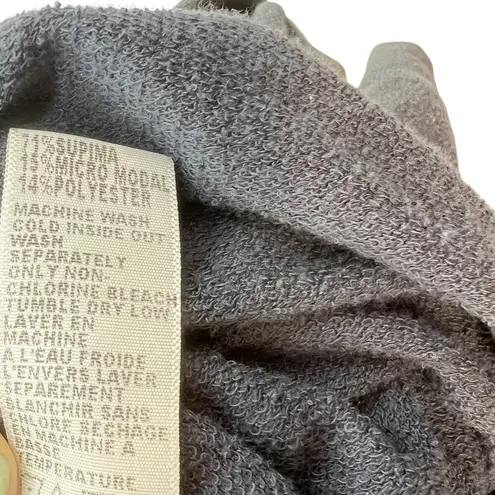 James Perse Raglan Sweatshirt Dress Long Sleeve Terry Tempest Blue Size 3 Large