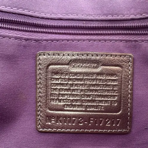 Coach  Purse Soho Pleated Shoulder Bag Baguette Bronze Metallic F17217 thumbnail 7