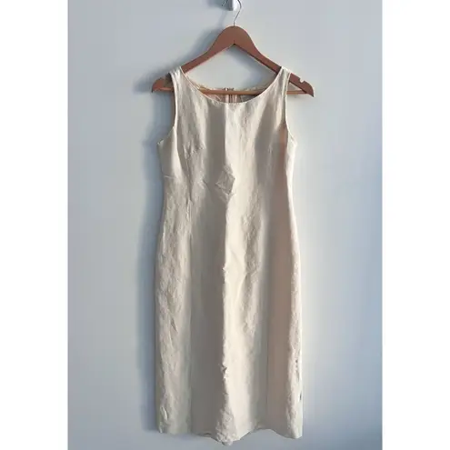 Petite Sophisticate size 4 dress linen cream white