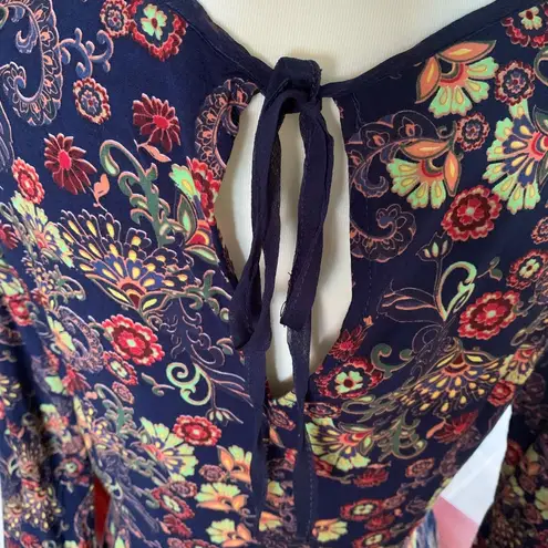 Aryeh Floral Dress Size Large Navy