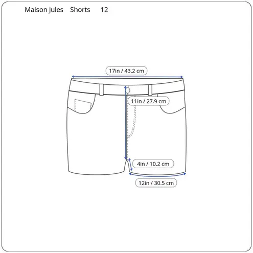 Maison Jules Women Chino Shorts Size 12 Butter Yellow Preppy Country Club Summer