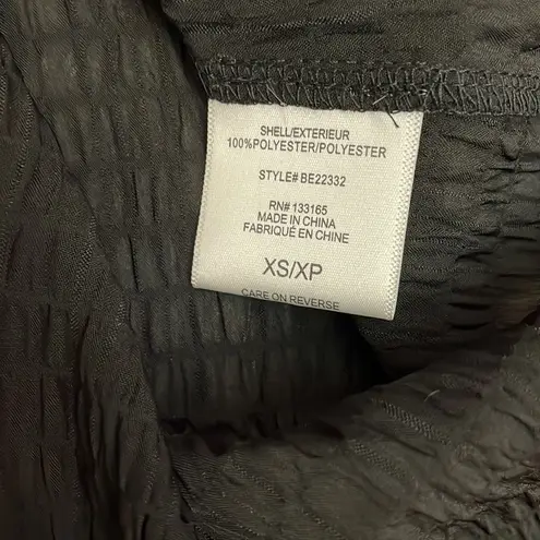 Everleigh Black 1/2 Button Front Sheer Crepe Women's Long Sleeve Blouse Size XS