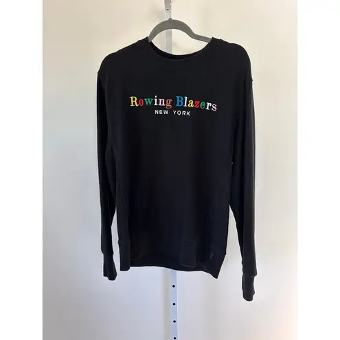 Rowing Blazers Unisex Spellout Crewneck Black Size Medium